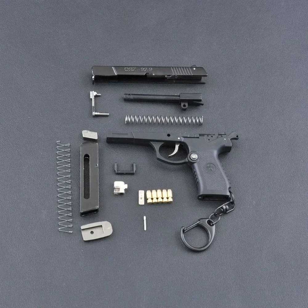 Alloy Empire G34 권총 모형 조립 미니 G17 가짜 총 장난감 총 키체인 장난감, 성인용 선물, 사무실 장식, 1:3