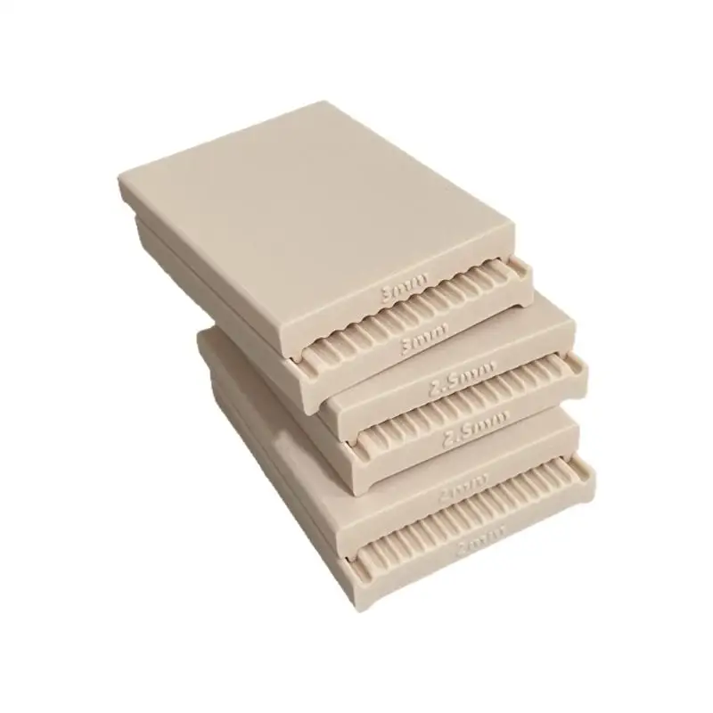 Clay Forming Plate Set, Flexible PVC Boards with Flat Surfaces and Several Side Grooves for Creating Consistent Lines and D2RD