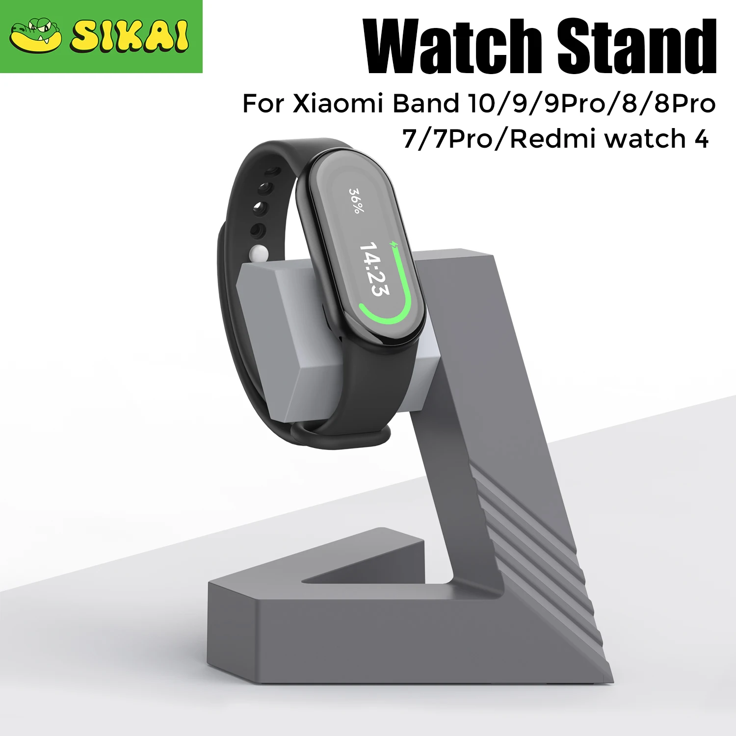 Silicone Charging Stand Dock Holder Non-Slip Plastic Base for Xiaomi Smart Band 10/9/8/8Pro/7/Redmi Watch 4 Charger Base Holder