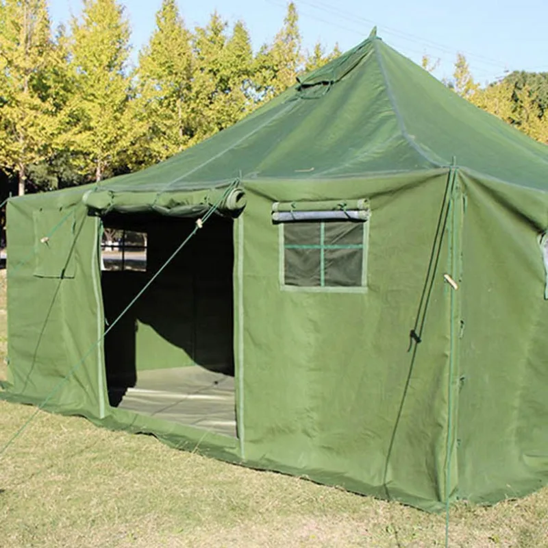 Canvas Tent Outdoor Large Engineering Construction Tent Waterproof Cold-Proof Construction Site Outdoor Emergency Rescue Tent