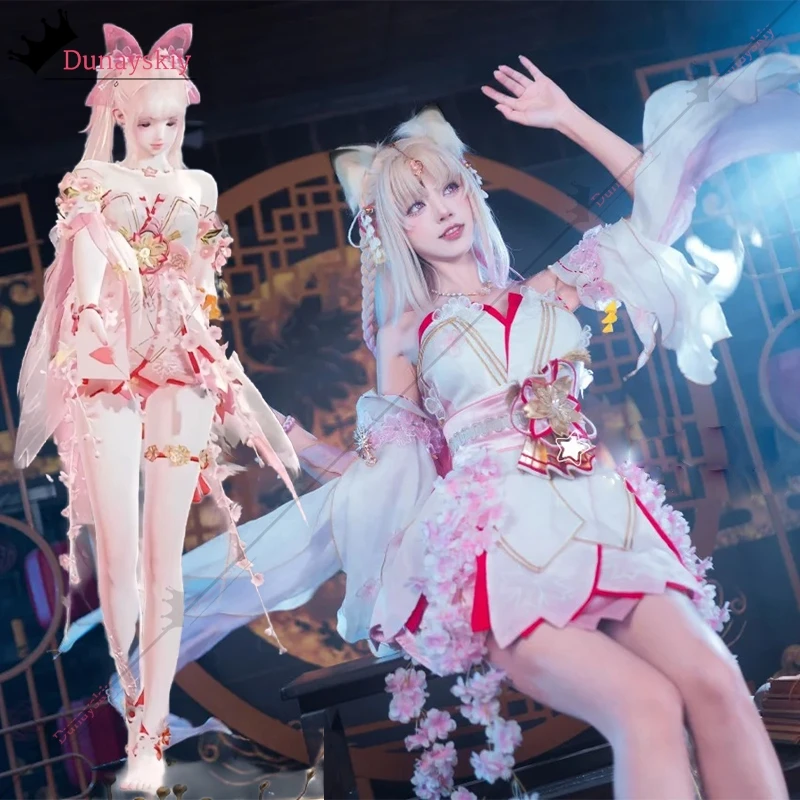 Naraka: Bladepoint Cosplay Costume Hutao Dress Walnut Cherry Cloud Goddes Cosplay Anime Costume Walnut XS-XXXL Pink Game Costume