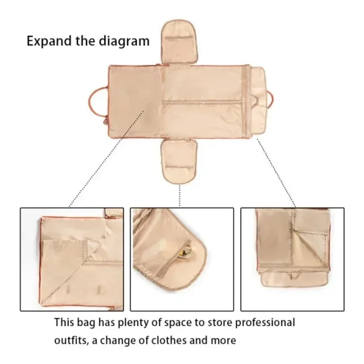 Custodia per abiti in pelle PU di alta qualità borsa da viaggio impermeabile con scomparto per scarpe borsa per abiti organizzatore multifunzionale