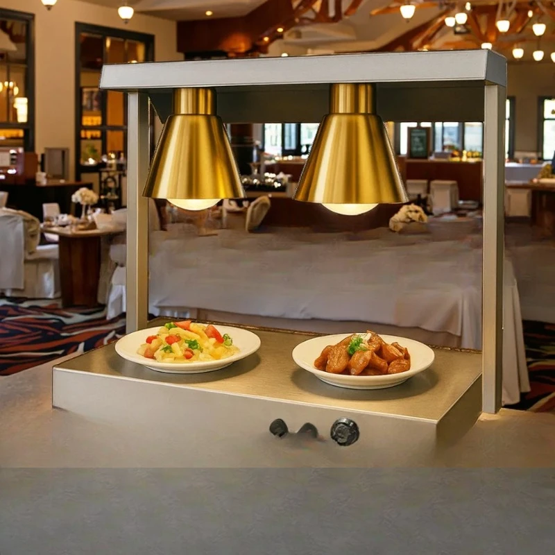 

Food special stainless steel food display heating lamp Multifunctional food insulation lamp Heating table lamp Cross-border