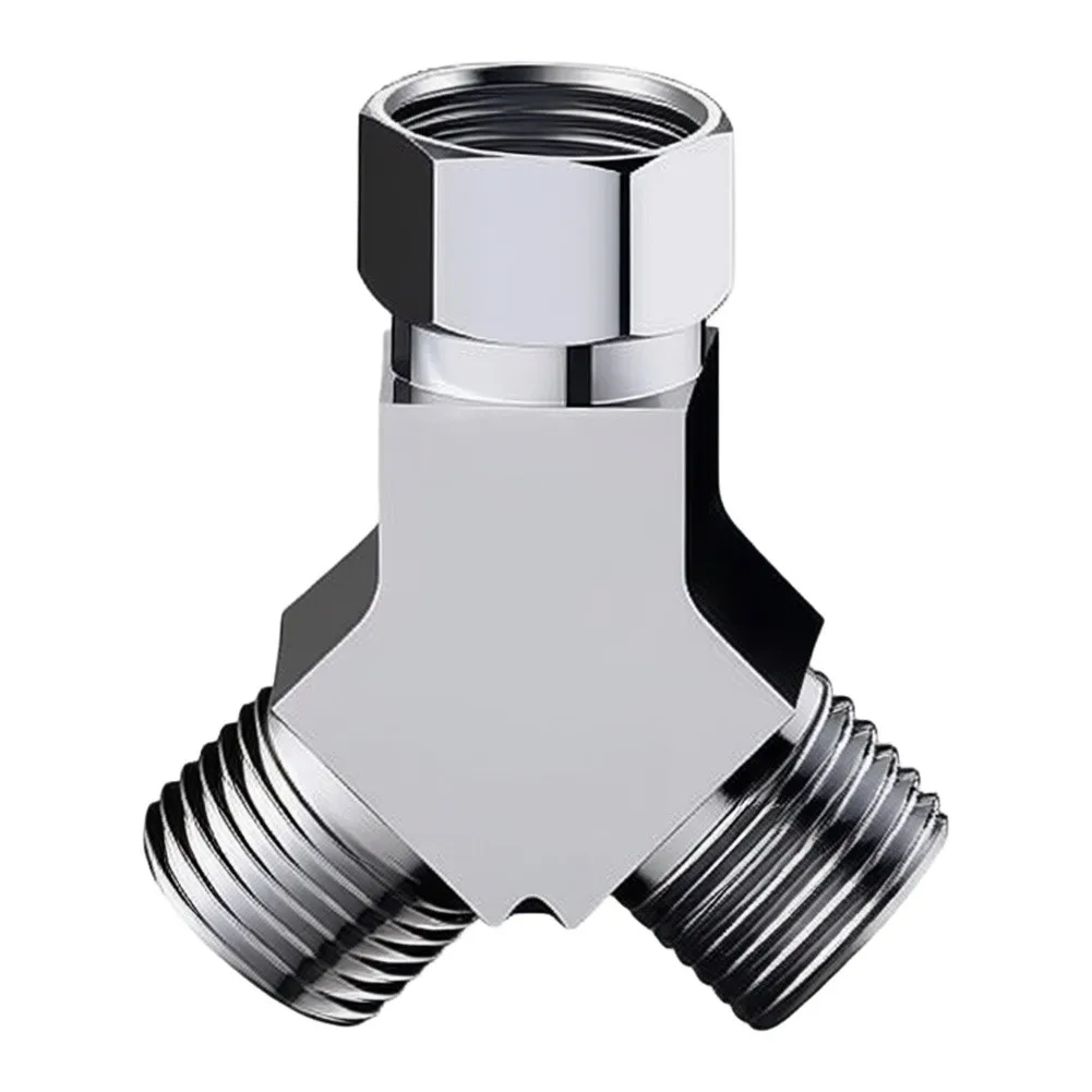 Y Type Plumbing Diverter Valve Silver Zinc Alloy for G12 GN15 Thread Standard for Shower Arm Handheld Bath Sprayer