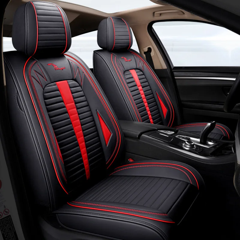 High Quality Red Leather Car Seat Covers For Fiat 500 Punto Tipo Freemont Bravo Panda Accessories