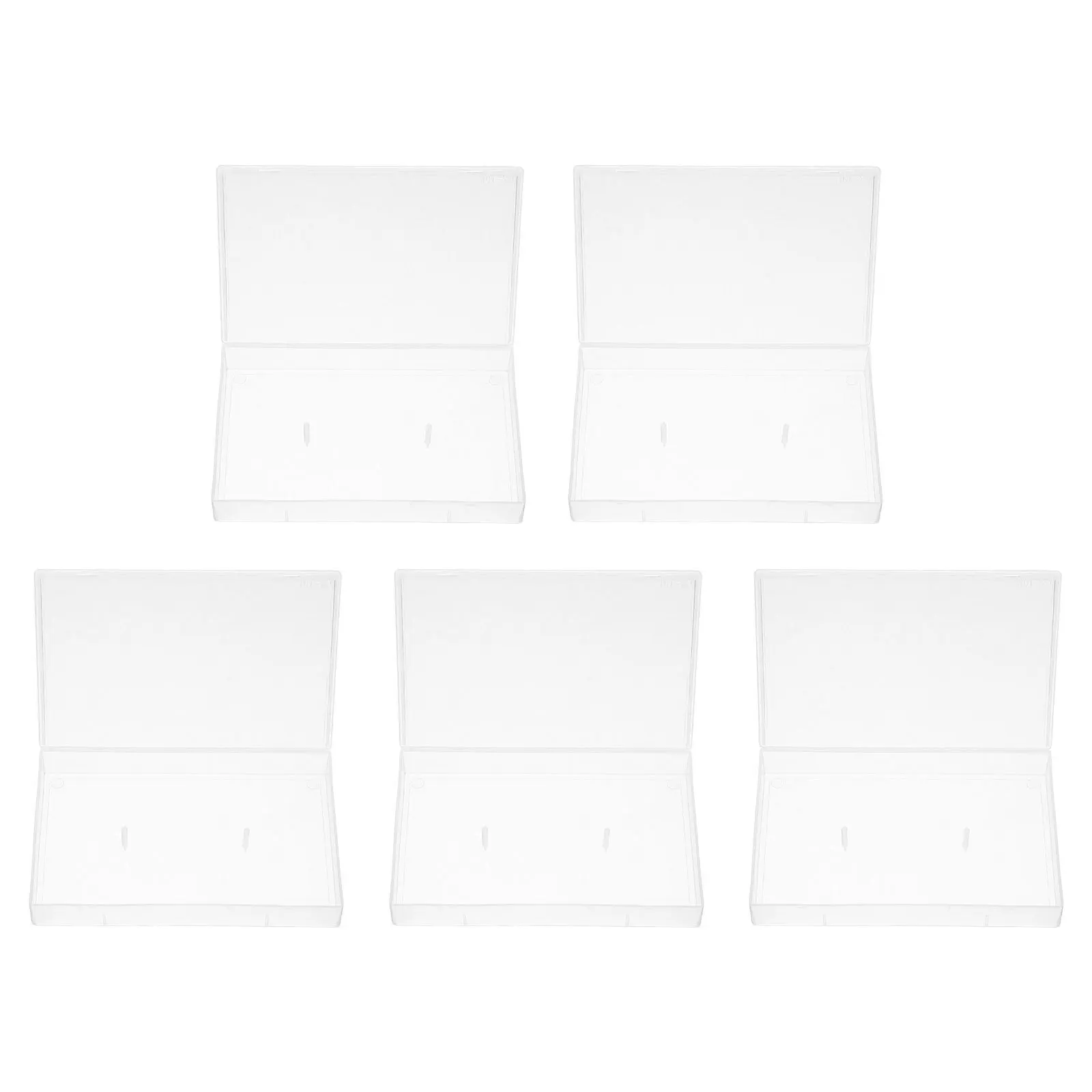 

5Pcs Clear Audio Cassette Tape Organizer Box Durable Transparent Storage Case Compact Protective Holder Tape Holder Organizer