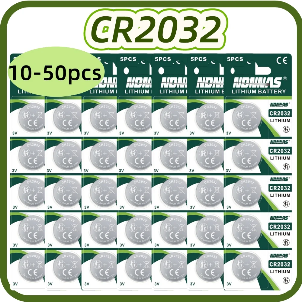 10-50 Stück CR2032 Lithium-Knopfzellen 230mAh DL2032 ECR2032 für Uhren, Taschenrechner, Autoschlüssel, Fernbedienungen