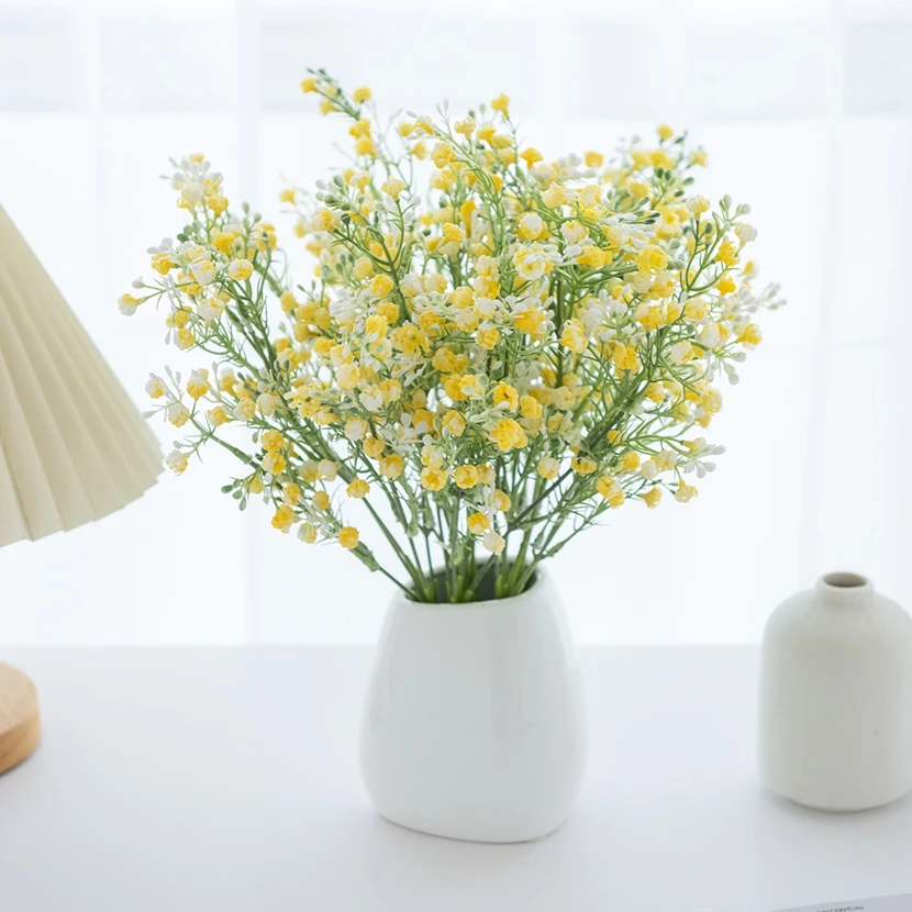 

Artificial Flowers Plant Gypsophila Hot Sale Wedding Bridal Bouquet Home Vase Table Garden Party Diy Photography Prop Decoration