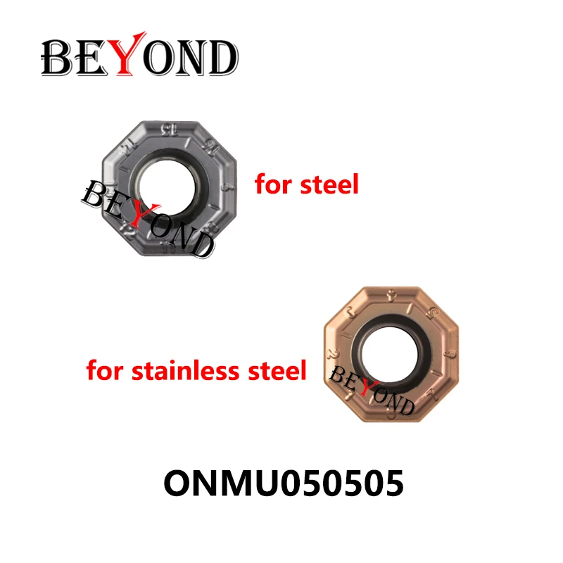 

BEYOND ONMU050505 45 Degree 8 Angle Carbide Inserts Use SOF Face Milling Cutter Head ONMU 050505 CNC Machine Lathe Tool