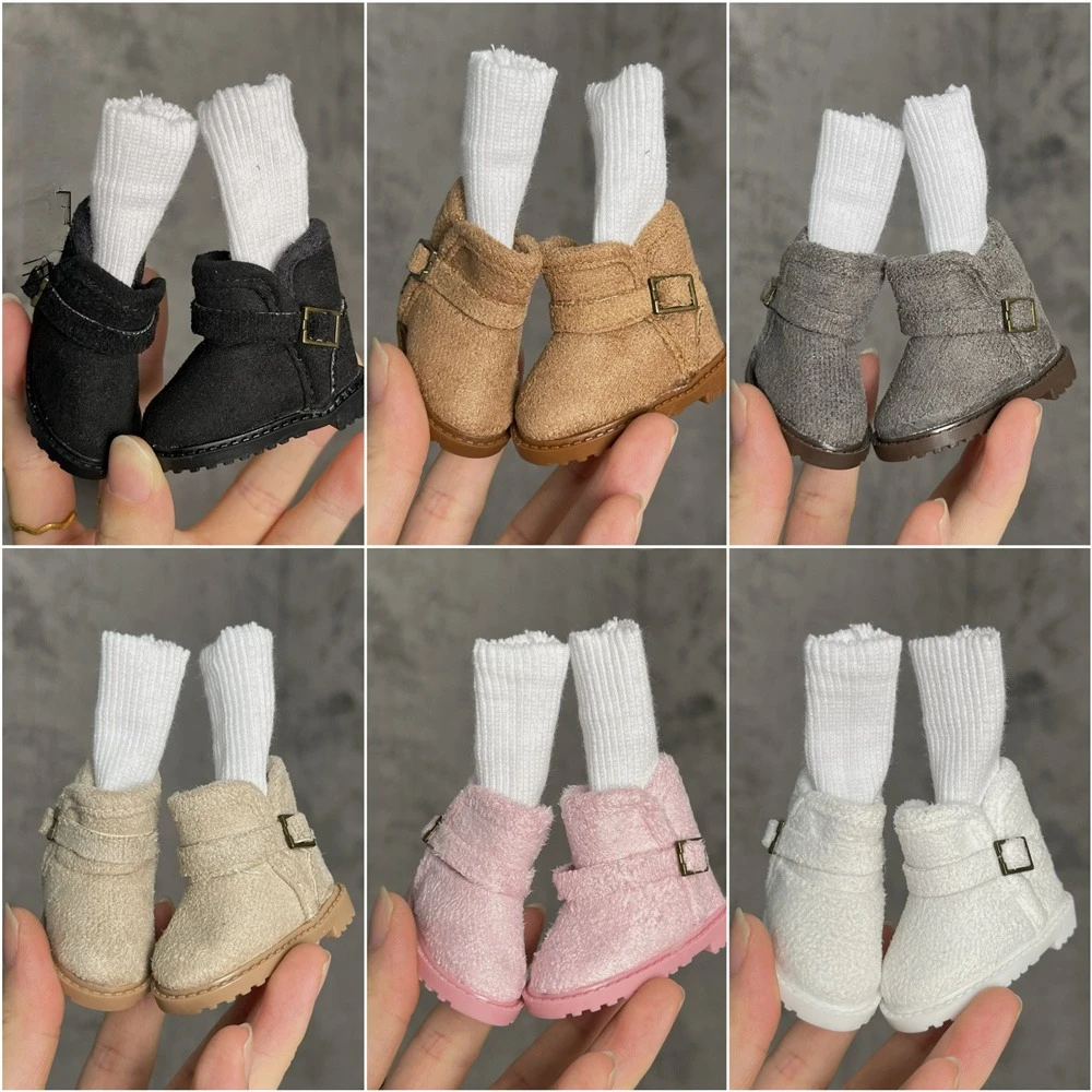BJD doll shoes suitable for  1/6 size Warm and versatile snow boots and cotton shoes doll accessories (1 points)