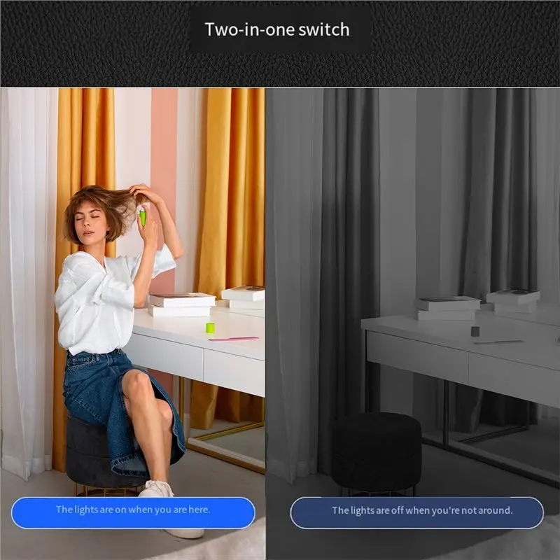 Smart Human Presence Switch Tuya Zigbee Mm-Wave Radar Detection Wall Light Home Neutral Wire 10Ghz