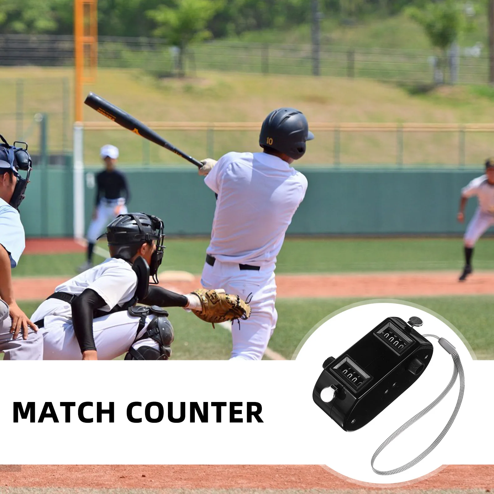 Clickers Pitch Counter Bidirectional Golf Score Keeper Baseball Umpire Black Abs Counting