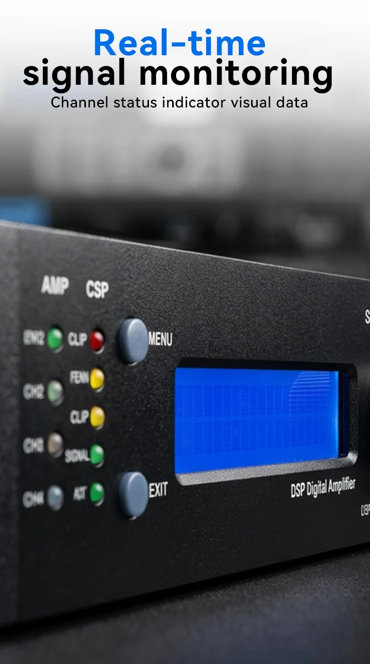 Paulkitson PD2-42DSP Professioneller Leistungsverstärker | 2×4200W RMS @8Ω 2-Kanal-Verstärker für DJ-Subwoofer, Line-Array-Lautsprecher – Detail 10