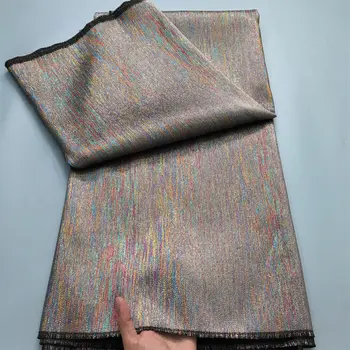 2025年新款奢華高品質尼日利亞提花蕾絲,5碼非洲歐根紗錦緞蕾絲布料,法式薄紗蕾絲派對禮服 8 最佳銷售 尼日利亞錦緞布料 - №1