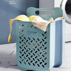 Foldable Bathroom Laundry Basket Large Capacity Punch-Free Wall-mounted Dirty Clothes Organizer Household Put Clothes Organizer