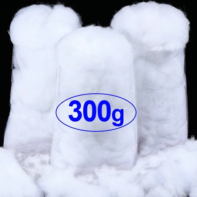 Manta ligera y esponjosa de algodón de nieve Artificial de Navidad, relleno de nieve blanca para adornos de árbol de Navidad, suministros de decoración del hogar, 300g