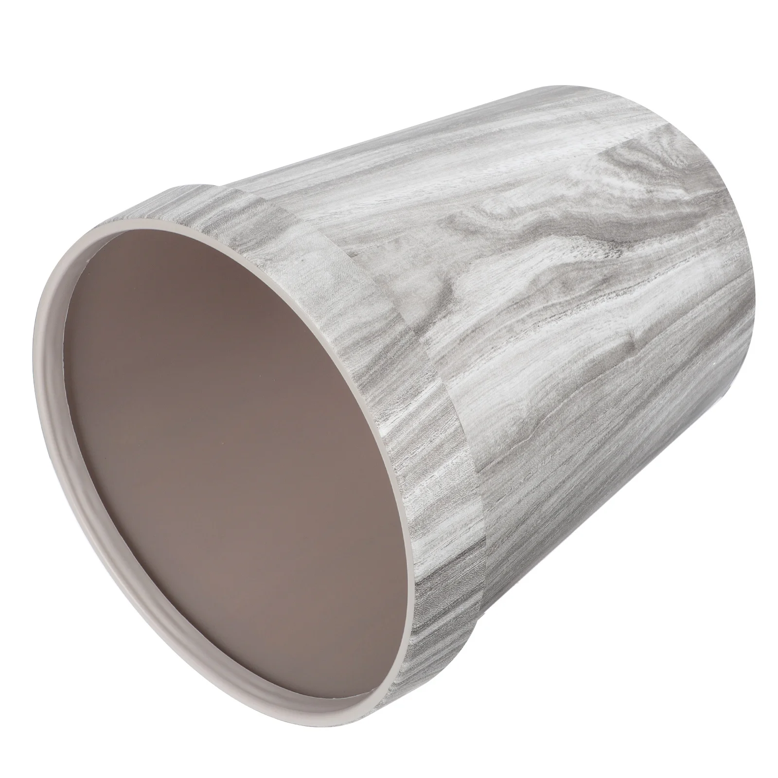 

1Pcs Retro Style Garbage Bucket Imitation Wood Pattern Home Trash Container Household Waste Bin for Kitchen Bedroom Office