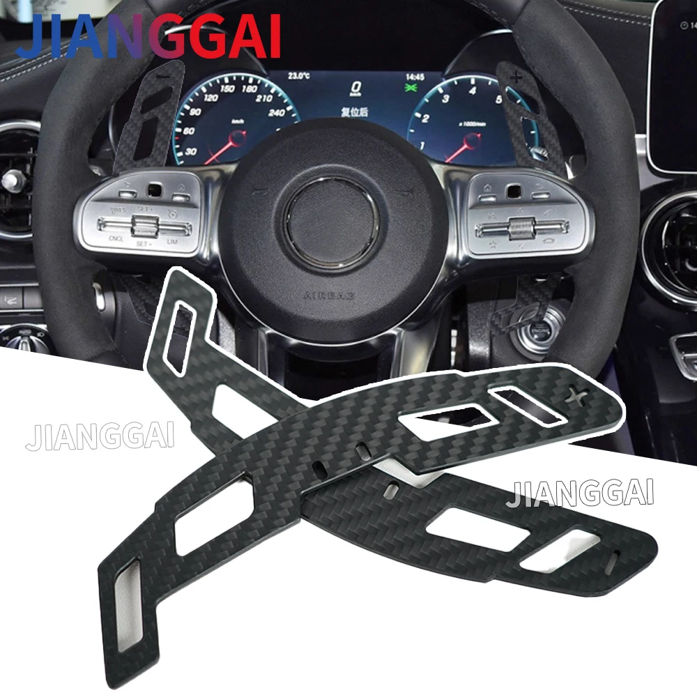 Magnetic carbon fiber Pair of Steering Wheel Shift Paddle Universal Fit For Mercedes-Benz AMG W205 W206 809 W204 W213 CLA E C