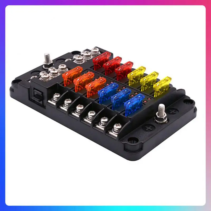 Car Boat Fuse Box Holder Durable Waterproof Fuse Box Holder Portable Simple Installation Fuse Box Holder With Plastic Cover
