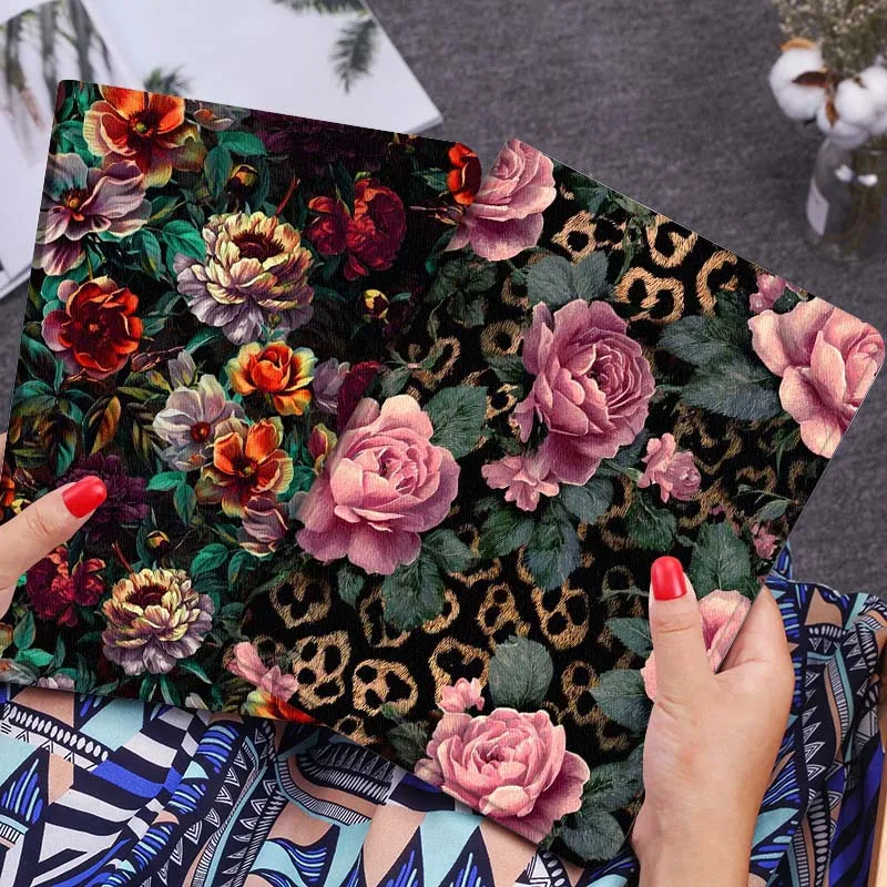 

Pink Roses Leopard Pattern Tablet Case For Huawei Honor MatePad MediaPad Air 5 6 7 11 V6 V7 V8 V9 X9 X8 T10 T10s C5e T5 Gift