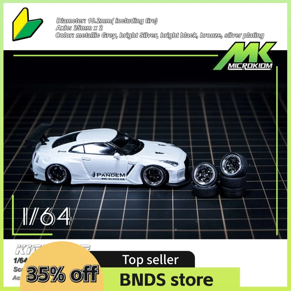 Chd 1/64 Abs Wielen Rubber Banden Met Remschijf Kit Gemodificeerde Onderdelen Diameter 10Mm Voor Model Auto Voertuig Speelgoed Hotwheels Tomica