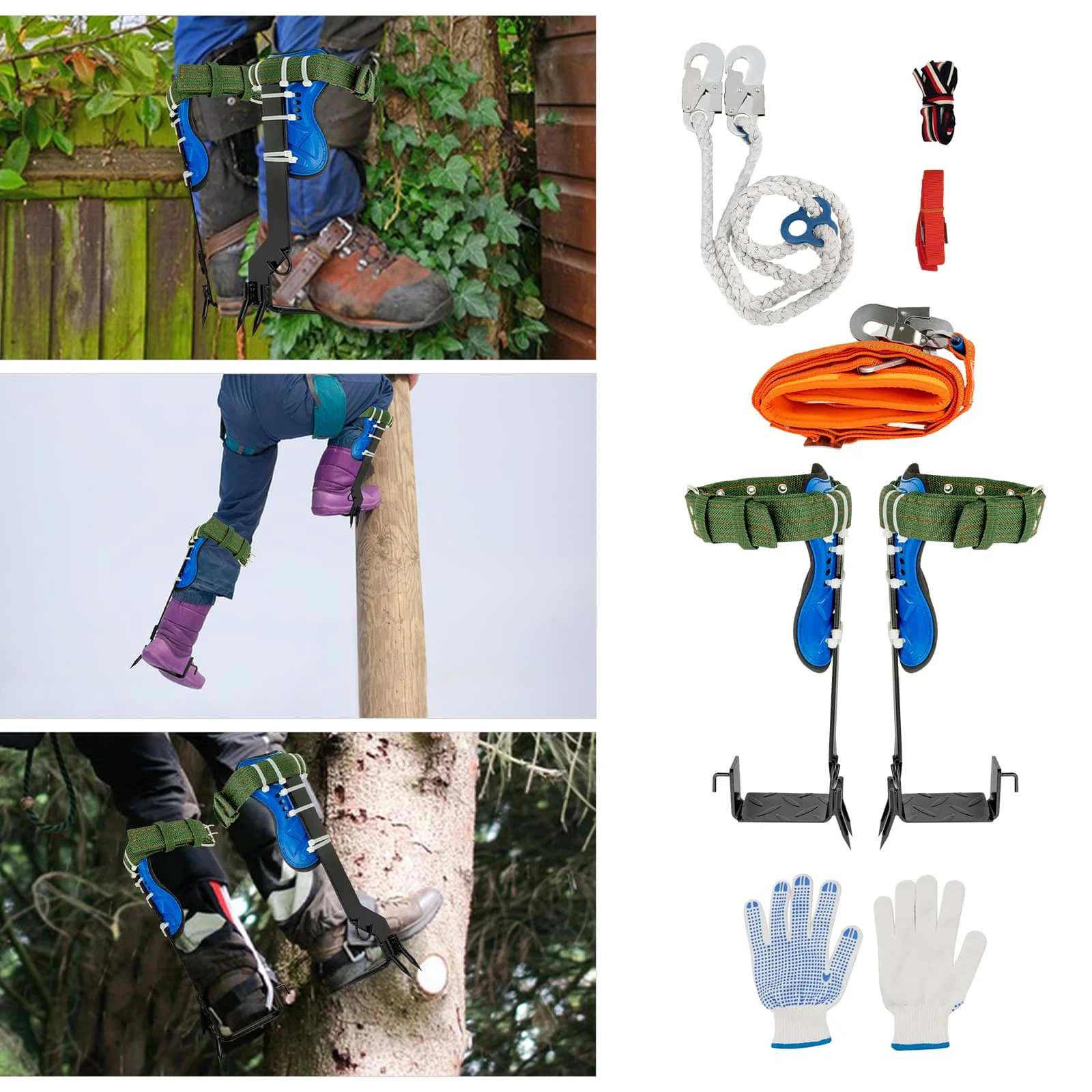 Strumenti per arrampicata sugli alberi Punta da arrampicata per esercitarsi sull'arrampicata sugli alberi Sopravvivenza nella giungla Arrampicata su roccia all'aperto, salvataggio antincendio e lavori aerei