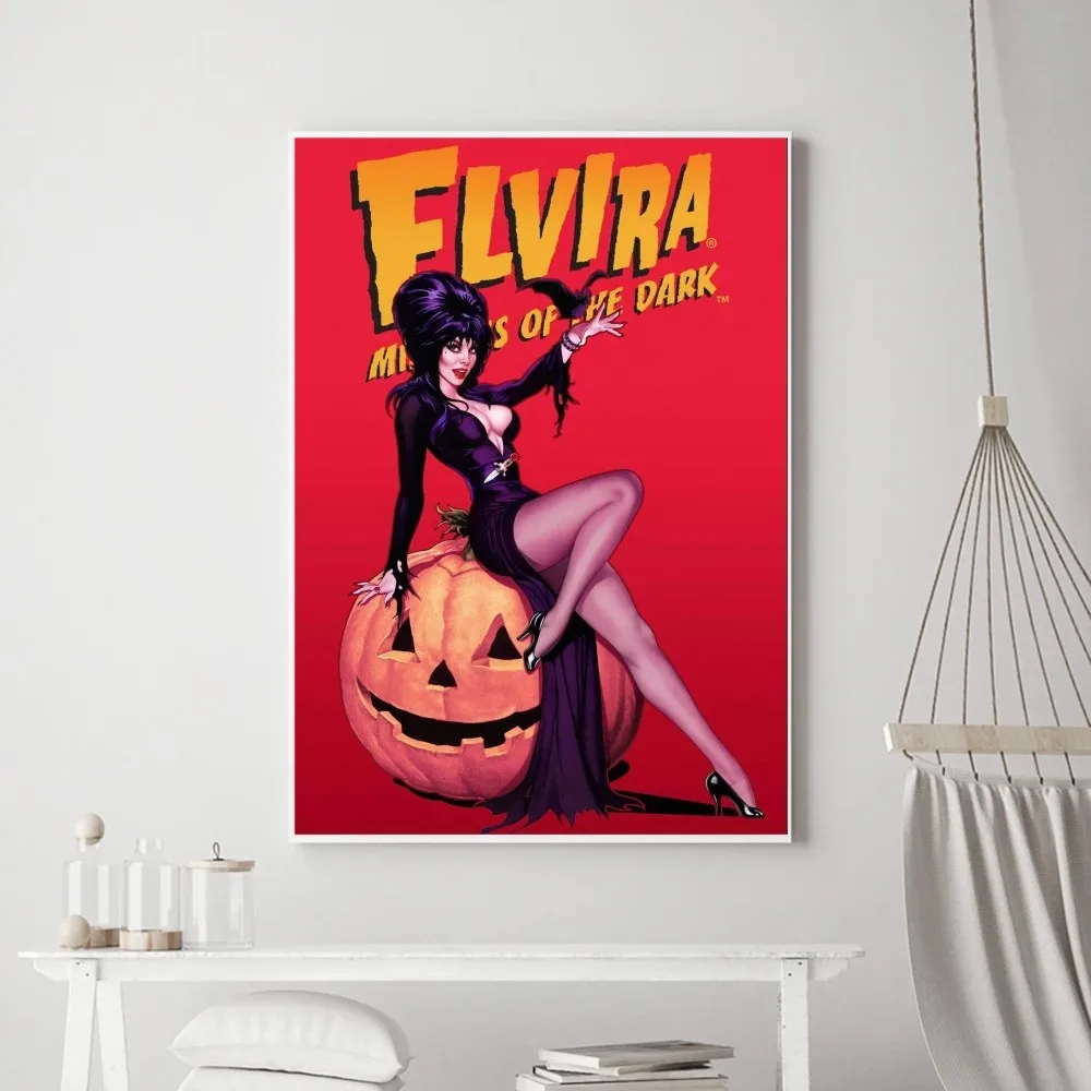 Film E-Elvira M-Mistress D-Dark Poster Prints Poster Wall Painting Bedroom Living Room Wall Bar Restaurant Sticker Small