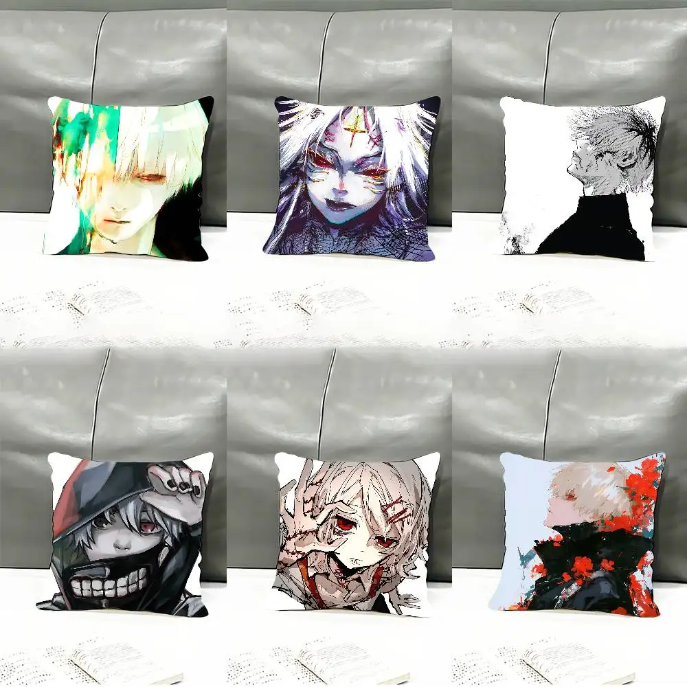 T-Tokyo Ghoul Case Plush Fabric Soft Pillowcase Double Sided Print Cushion Cover Household Gifts