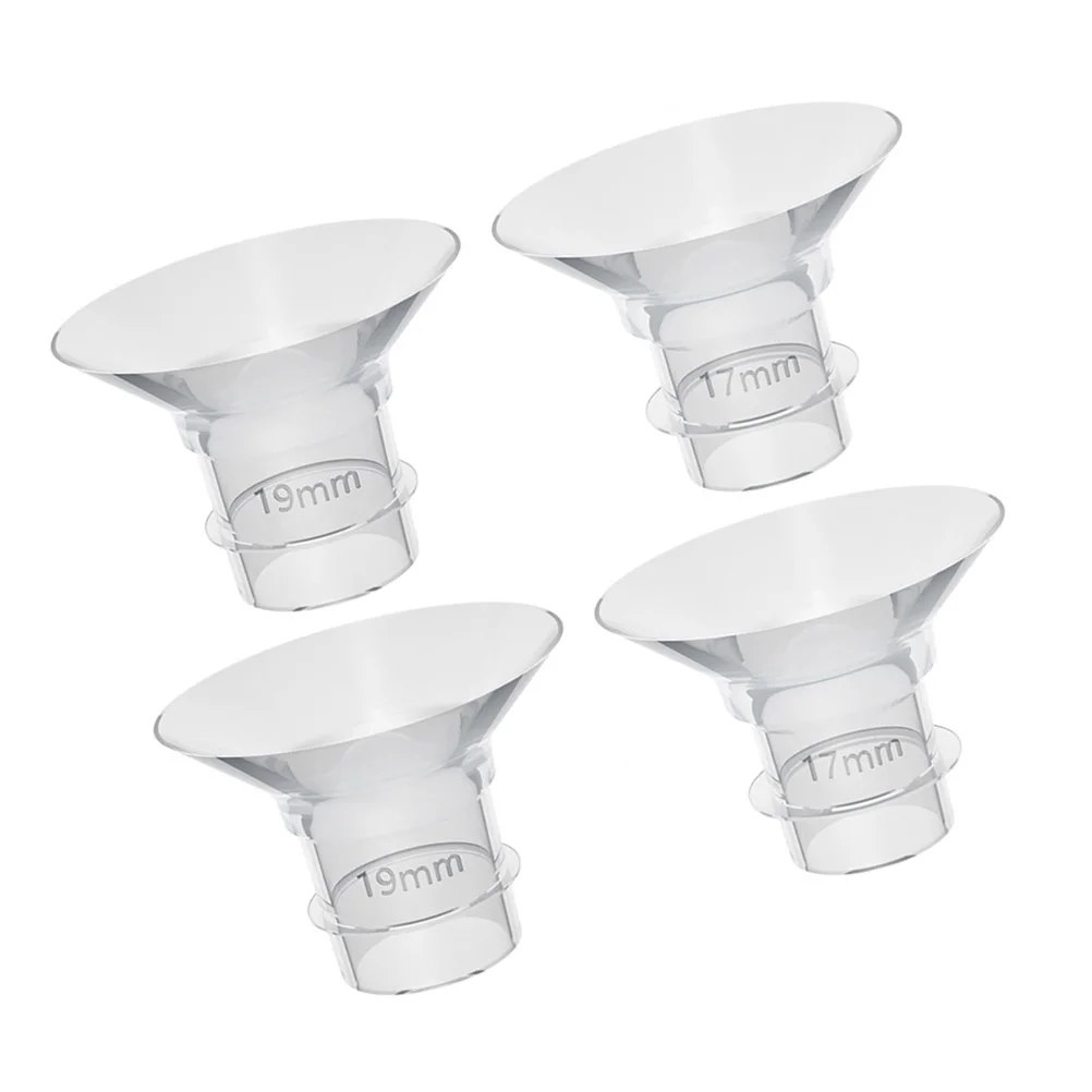 4 Buah Suku Cadang Pengganti Sisipan Flange Silikon untuk Pompa ASI Sisipan Flange yang Dapat Dipakai Fleksibel Dapat Dicuci Anti-deformasi