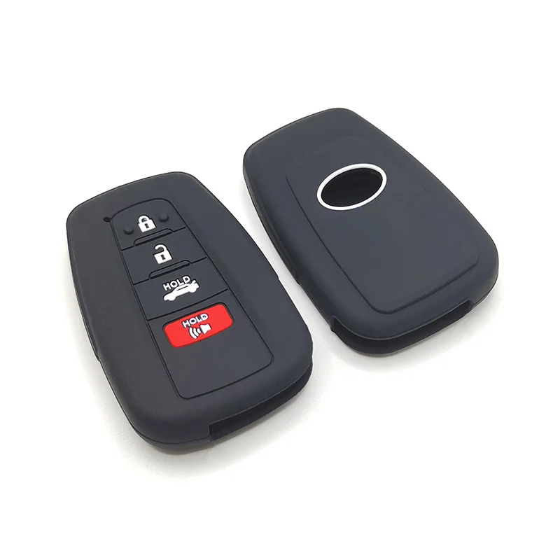 Car Key Fob Cover Case Remote Protect Silicone for Toyota Rav 4 Corolla Camry Prius Avalon Hybrid Highlander 2018 2019 2020 2021