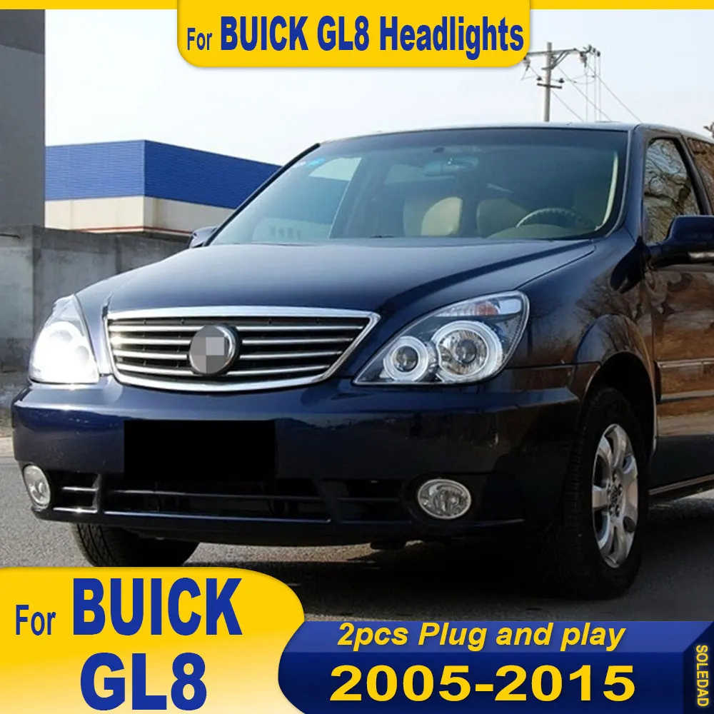 

Автомобильные светодиодные фары для Buick GL8 2005-2015, модифицированные светодиодные дневные ходовые огни в сборе, ксеноновая лампа с двойной линзой
