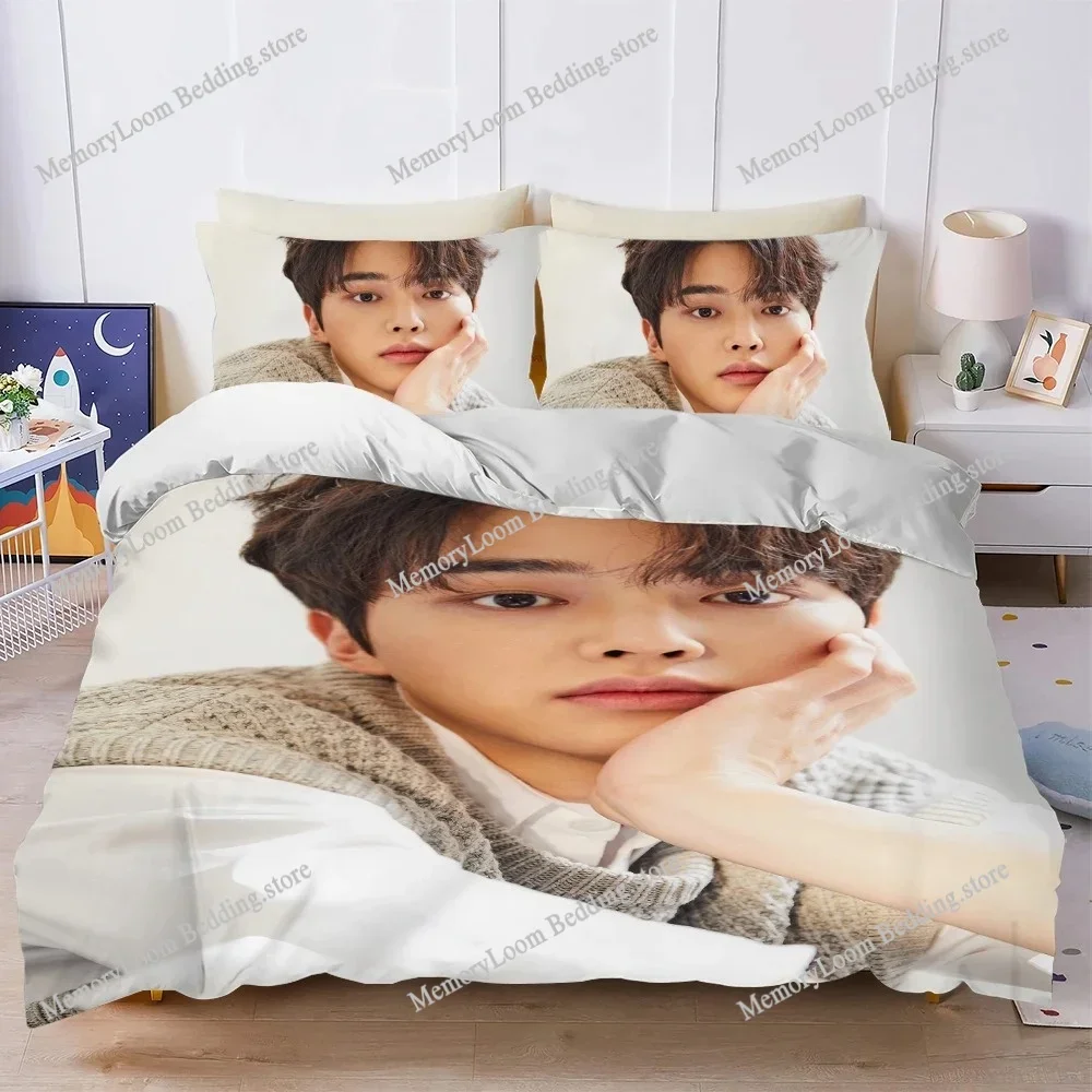 

Popular Actors-Song Kang Duvet Cover Set Home Style Bedding Soft Laundry Cotton Bed Four Seasons Student Dormitory Home Textile9