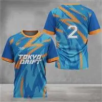 

Number 2 jersey made of 100 polyester fiber, lightweight and breathable, blue color