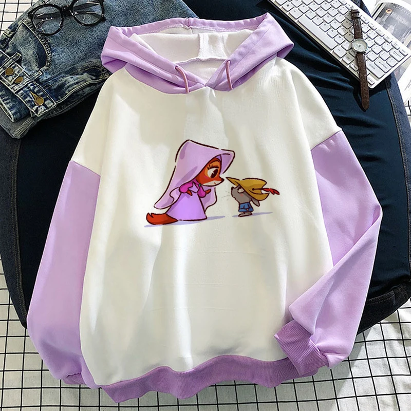 

Women Sweatshirts Disney Cartoon Anime Print Loose Clothing Cozy Daily Patchwork Harajuku Hoodies Autumn Winter Popular Pullover