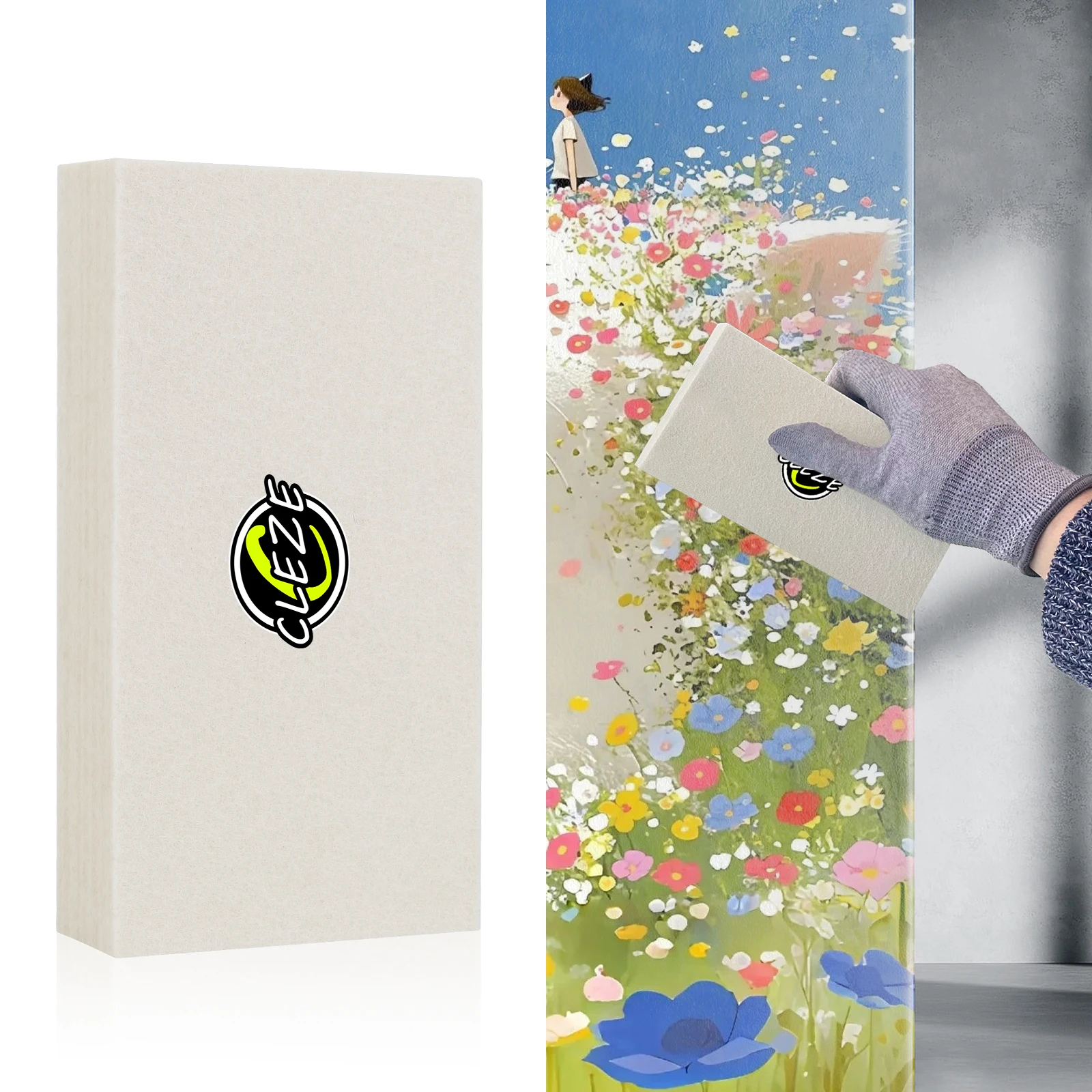 CLEZE Thickened Wool Felt Squeegee Block Soft Scraper Tool for Car Vinyl Wrap PPF Installation Window Tint Film Application