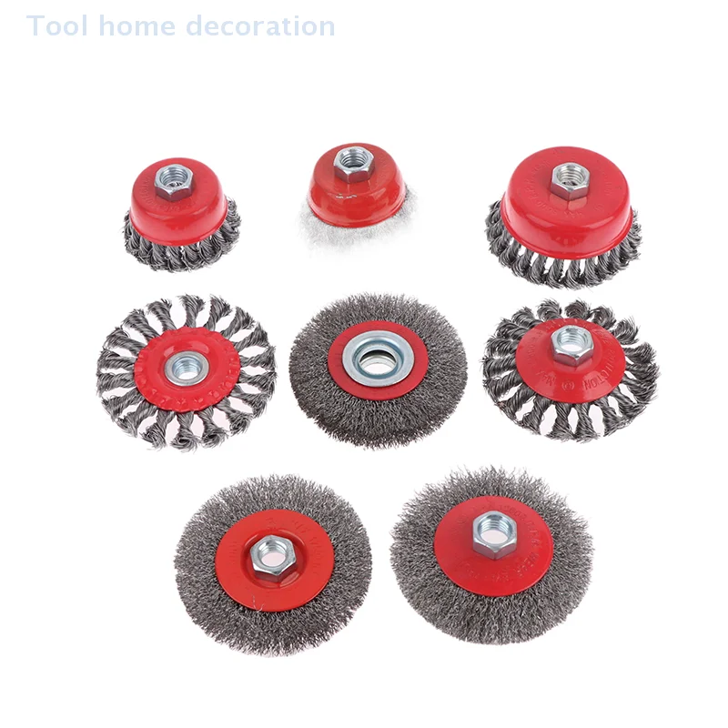 Spazzola a tazza in filo di acciaio M14 per rimozione vernice da 75/100 mm, potente utensile rotante con ruota intrecciata per smerigliatrice angolare Debu