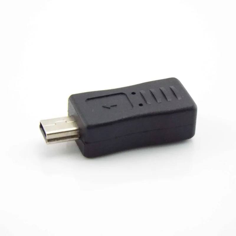 Przenośna wtyczka Micro USB żeńska na Mini USB męska wtyczka Jack Adapter Ładowarka Czarny Adapter Komputer PC Konwerter B3