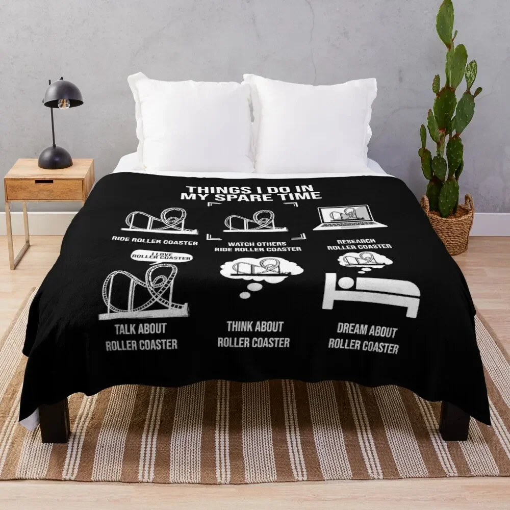 

Things I Do In My Spare Time, Roller Coaster Lover Throw Blanket Ultra Soft Flannel Fleece Blanket for All Seasons