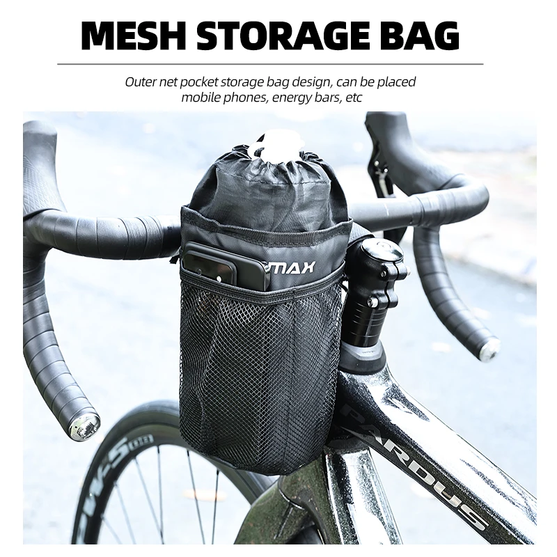 PHMAX Bike Bottle Holder Cycling Water Bottle Carrier Pouch Insulated Kettle MTB Road Bicycle Handlebar Bag Accessories