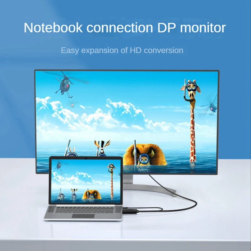Kompatybilny z HDMI męski do Displayport konwerter kabla żeńskiego 4K @ 60Hz HDMI-kompatybilny z kabel Adapter konwertera DP — zdjęcie 4