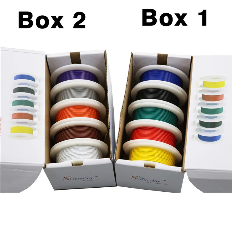 

5 Color Mixed Silicone Wire Kit 18-30AWG - Ultra Soft Insulated Stranded Copper Cable for DIY Projects, RC Cars, LED Lights