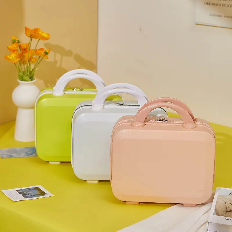 New Fashion Hand Luggage Support Wholesale Delivery Gift Box Cosmetic Case Female 14 Inch Mini Small Storage Travel Luggage