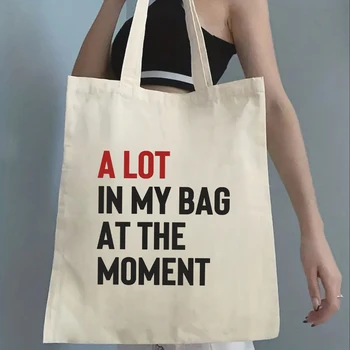 Sacos de lona dobráveis e reutilizáveis para mulheres, embreagem portátil, sacola, presente para amigos, momento, 1 pc