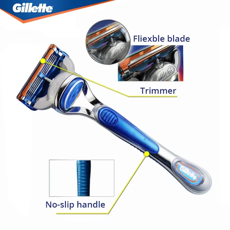 Gillette Fusion 5 Men's Razor 5 Layer Blades Shaving Razor Manual Safety Shaver Beard Smoothing Shaving Hair Removal