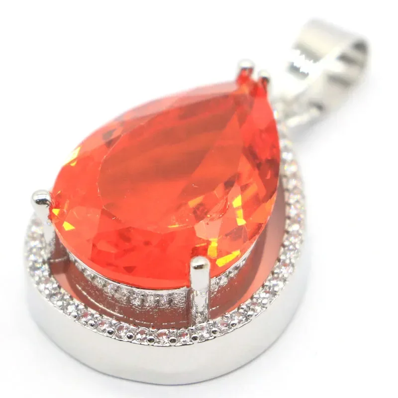 7g Real personalizado 925 colgante de plata esterlina sólida forma de gota Zultanita naranja Spessartine peridoto Londres azul aguamarina CZ D