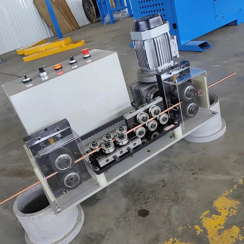 Short material straightening machine dual power straightening copper and aluminum pipe metal wire rod automatic