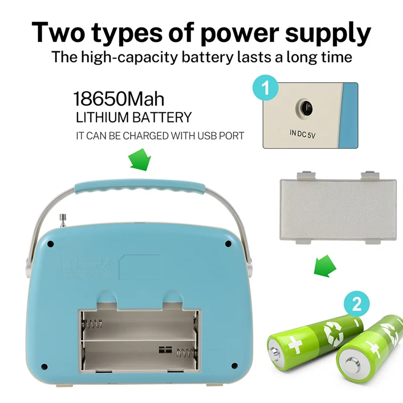 HFES USB BT SD FM AUX Conectividade Ideal Vintage Bluetooth Rádio Multifuncional Design Retro Adequado para Casa E Escritório C