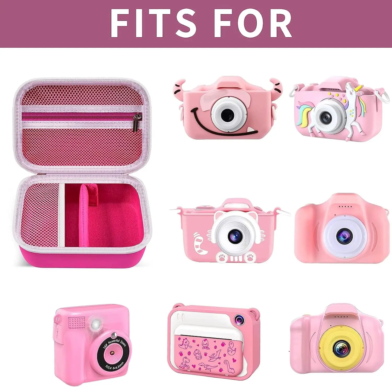 Kids Camera Bag for Uleway/for GlobalCrown/for Gofunly for Grepro/for Ushining Mini Digital Camera, Instant Cameras Case