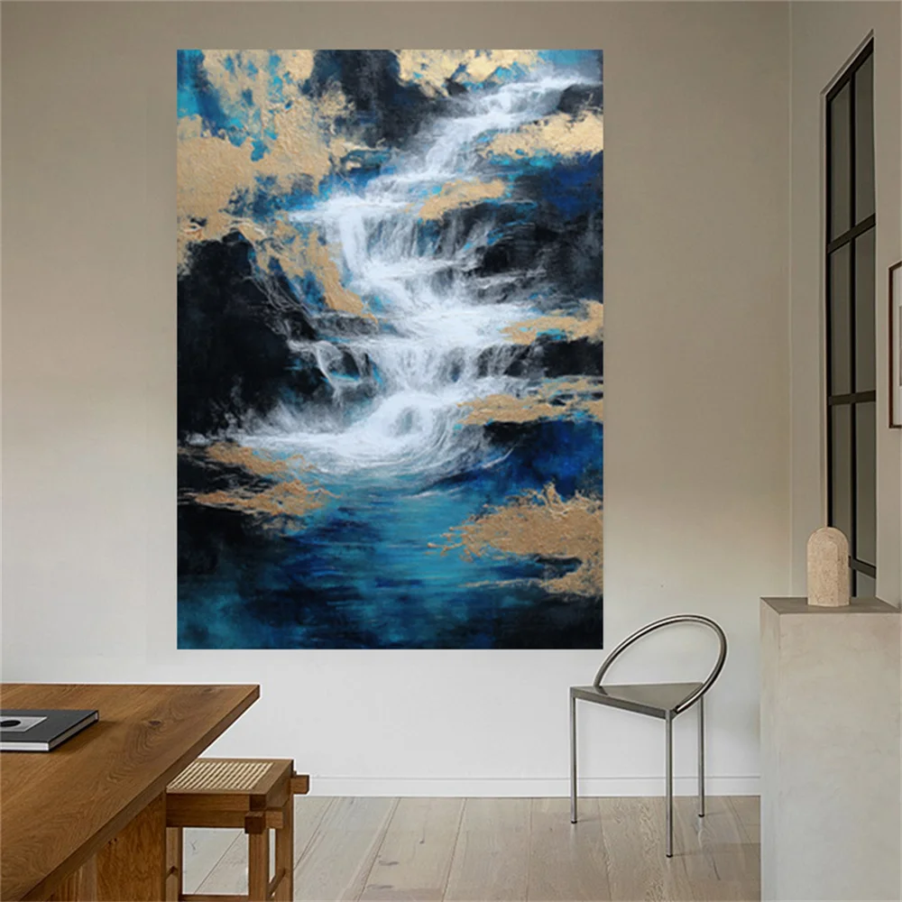 

100% Hand-Painted Oil Paintings Modern Abstract Wall Art Decor Painting Living Room Corridor Murals Ocean Sunset Sailing Waves