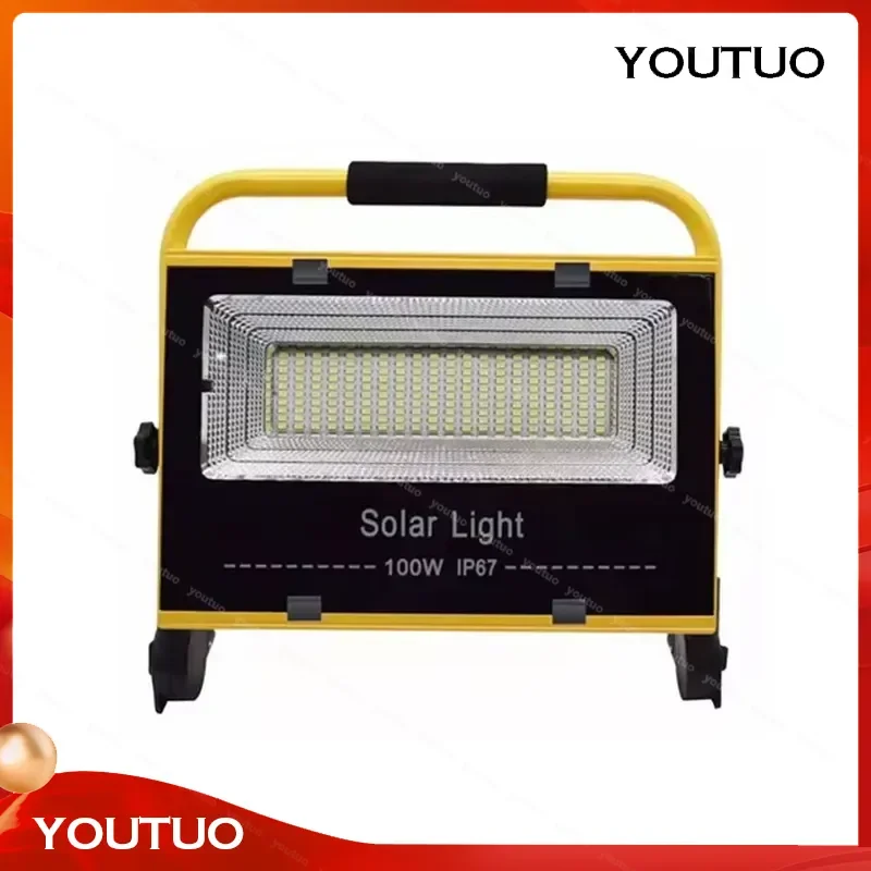 for Moveable Portable LED Floodlight Outdoor Camping Emergency Lighting 200w Solar Flood Lights